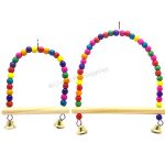Bird Swing Toys Play Set Fun Colorful Hanging Bells for Bird Cages