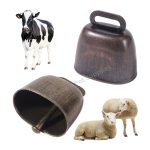 2PCS Cow Horse Sheep Grazing Copper Cattle Farm Animal Copper Loud Brass Bells
