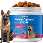 Hemp Chews Calming Chews for Dogs, Dog Calming Chews - Anxiety Relief 150 Treats