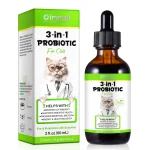 3 In 1 Probiotic for Cats Pre & Probiotics with Enzymes for Digestive/Gut Health
