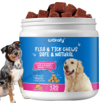 Flea and Tick Natural Prevention for Dogs Chewable, Flea & Tick 120 Chews Dog