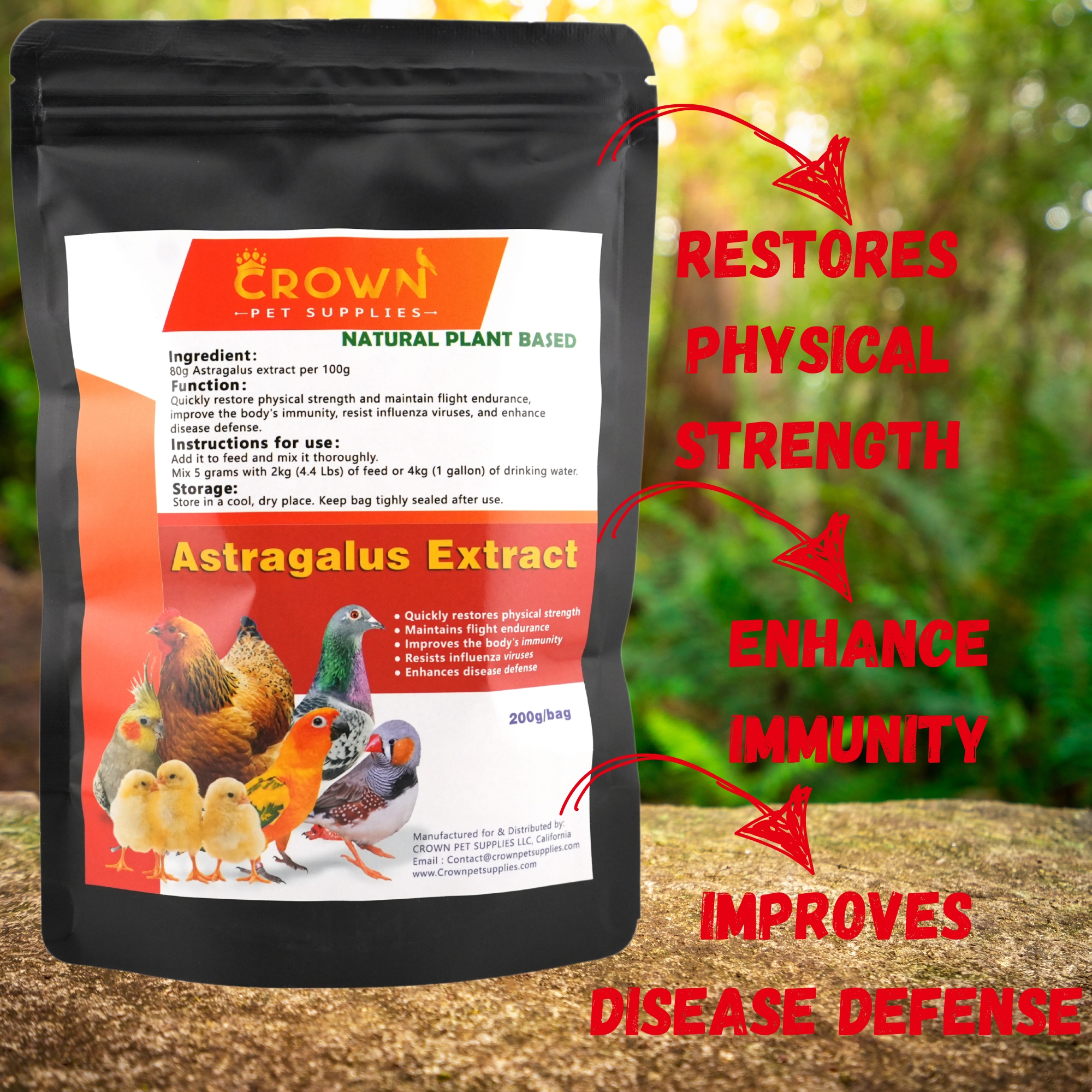 Astragalus Extract for birds Astragalus Extract- Physical Strength & Resist Influenza Viruses